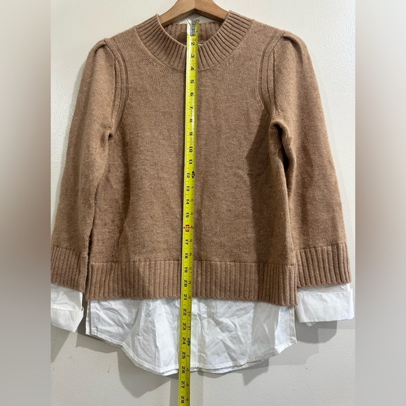 Brochu Walker Tan Layered Cowl Neck Sweater - Picture 5 of 14